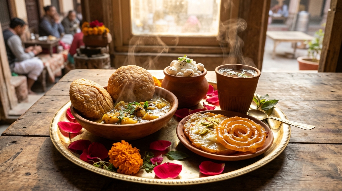 Traditional Braj Breakfast & Prasadam Platter