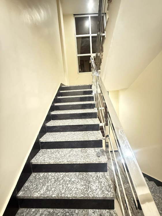 Polished Granite Staircase with Railing