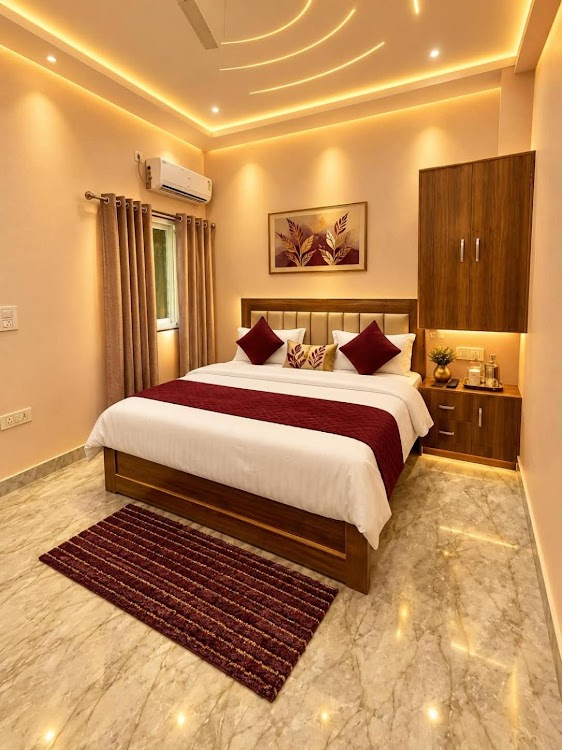Deluxe Double Room Hotel Vrinda Mohan Kunj Actual Photo